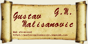 Gustav Mališanović vizit kartica